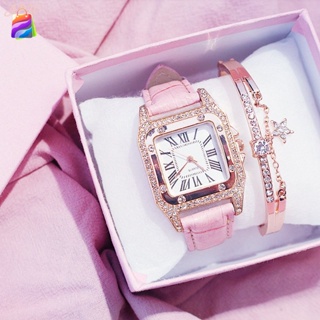 韓國時尚女士手錶防水石英鑽石手錶女士數字手錶 Relo 配件 JP4 CRD