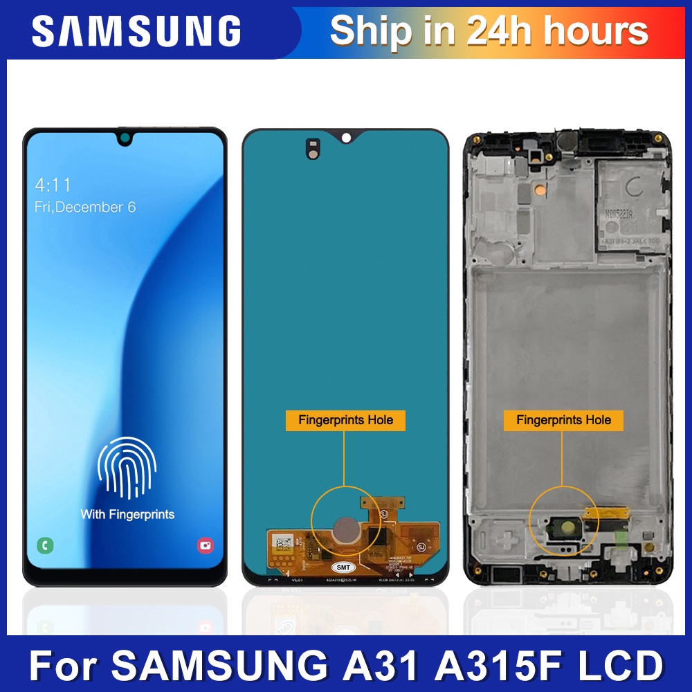 原廠Super AMOLED手機螢幕總成適用於三星Samsung Galaxy A31 A315 A315F 維修替換件