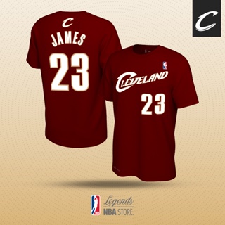 籃球衫男士女士 NBA T 恤籃球 T 恤克利夫蘭騎士隊 23 詹姆斯經典栗色 T 恤 NBA T 恤籃球