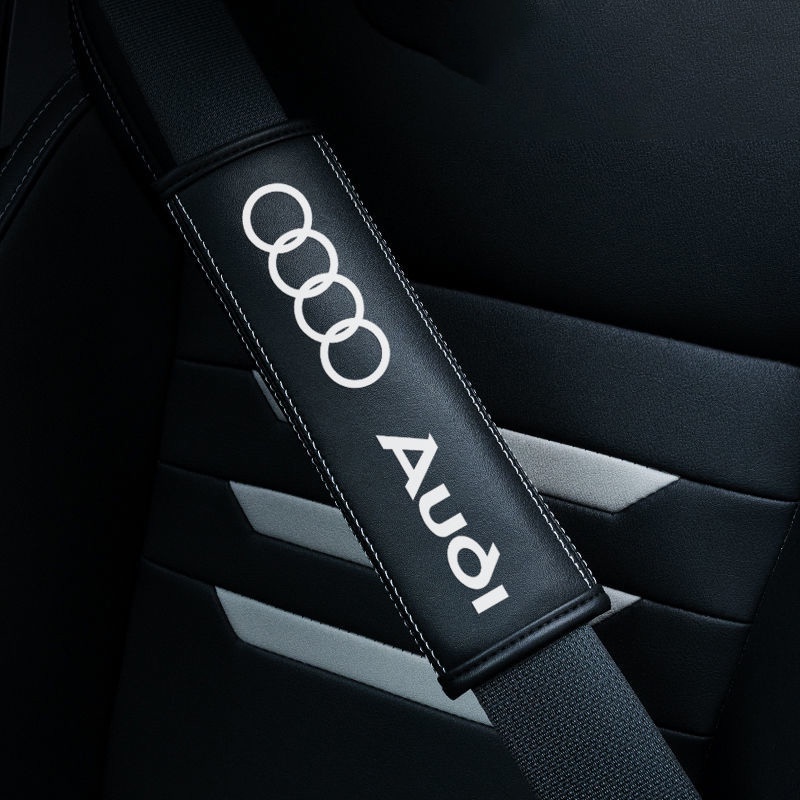 2pcs 汽車安全帶套護肩墊汽車配件適用於奧迪 A3 A4 A5 A6 A7 A8 S3 S4 S5 S6 S7 S8