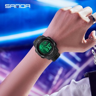 附發票【專櫃正品 禮盒裝】SANDA品牌2026新款手錶時尚潮流學生運動多功能創意炫酷男女單顯手錶 進口機芯 非機械錶