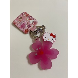 日本購入Sanrio hello kitty 櫻花+kitty造型扣環鑰匙圈