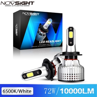 Novsight 1Pair N12 H7 汽車LED大燈霧燈 72W 10000LM 6500K 超亮白光 2 年保修