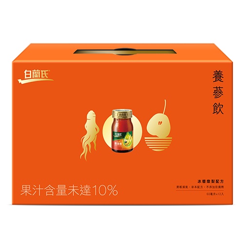 白蘭氏 養蔘飲冰糖燉梨(60ML/12入)【愛買】