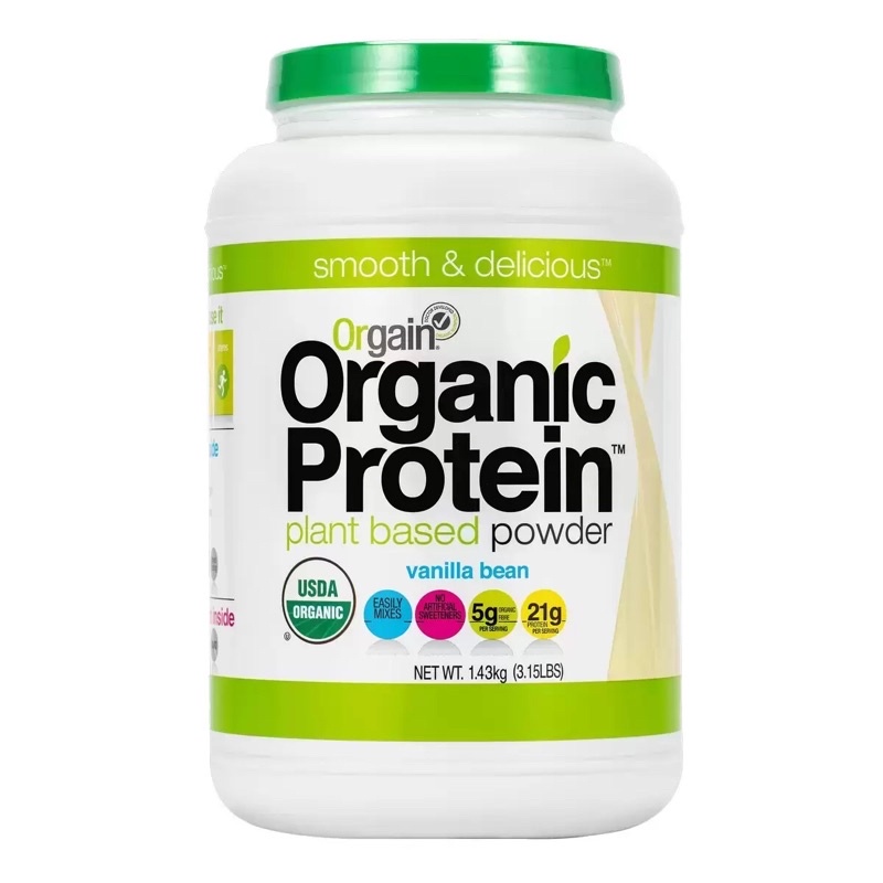 好市多蛋白素 Orgain 有機植物性蛋白粉 香草口味 1.43公斤