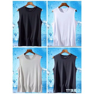 TT旗艦店 網眼背心 冰絲衣服 無袖T恤男 速乾背心 內搭背心 健身衣 涼感衣 透氣 吸濕排汗衣 運動上衣 男生背心