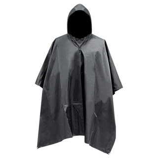雨衣 戶外多功能迷彩 黑色雨衣 徒步登山旅遊騎行戰術防水背包斗篷雨披