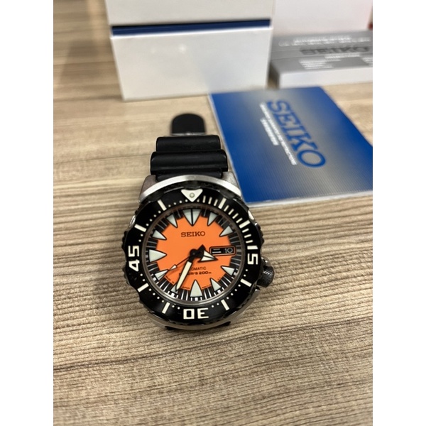 Seiko 精工 Monster GEN2 潛水錶 機械錶 二代水怪 橙黑怪 Orange/Black