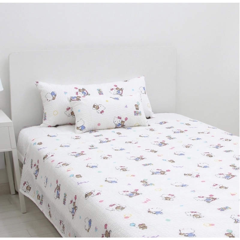 快速出貨 韓國製 三麗鷗 凱蒂貓 Hello kitty KT 竹節棉 夏季單被 床罩 床單 被單 庫洛米