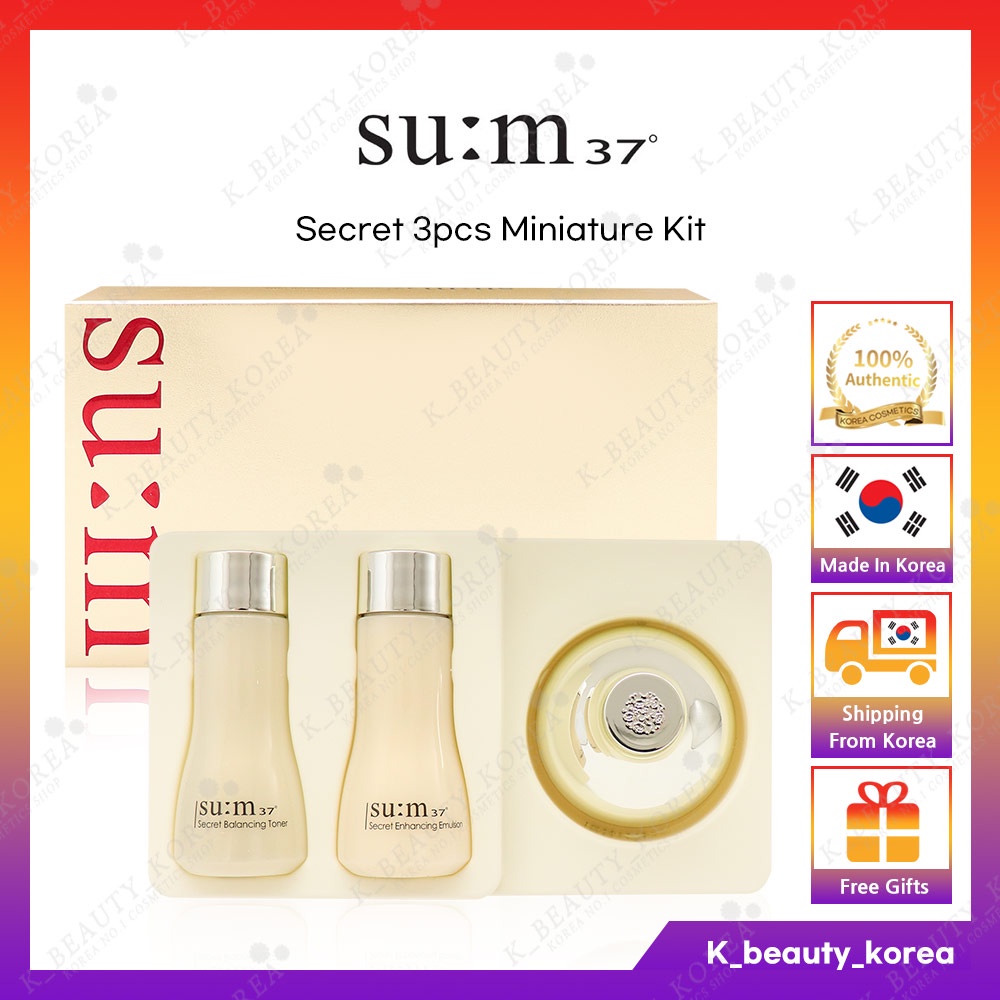 [SU:M37] Sum37 Secret 3pcs Miniature Kit (爽膚水 + 乳液 + 面霜) / 面