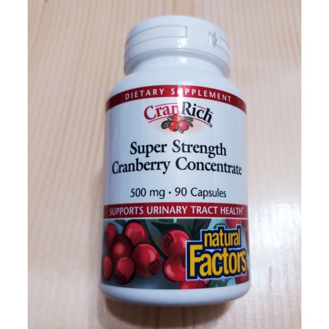 降貨 現貨 Natural Factors CranRich 高效蔓越莓濃縮物 私密保健 500毫克，90粒膠囊