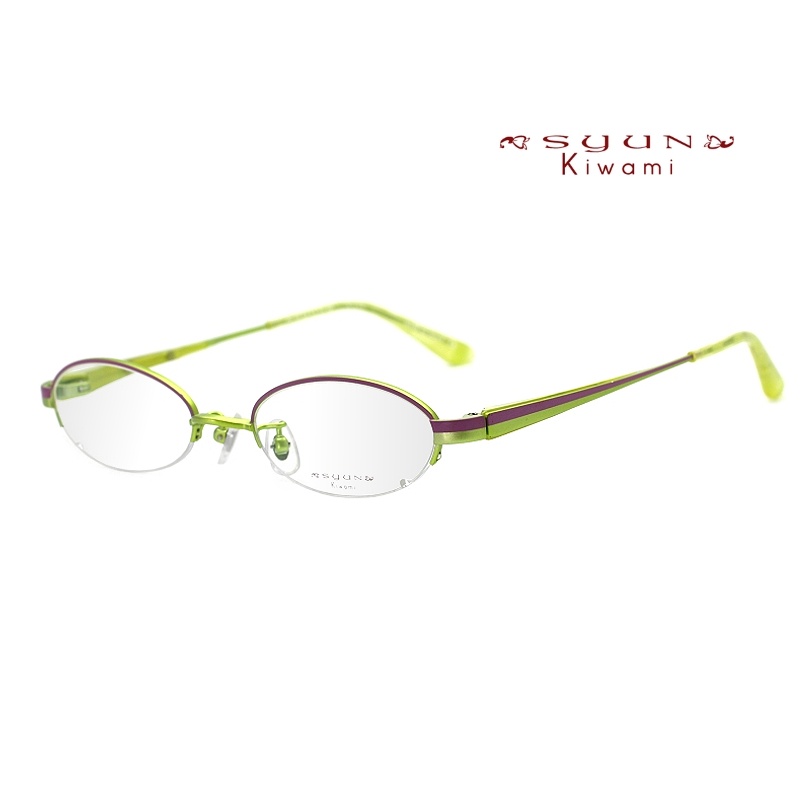 Syun kiwami KM-0707 日系眼鏡｜超輕氣質純鈦半框可配老花眼度數眼鏡 女生品牌眼鏡框【幸子眼鏡】