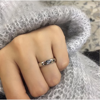 簡約復古光面戒指寬版 鈦鋼戒指關節戒指 男女情侶戒指
