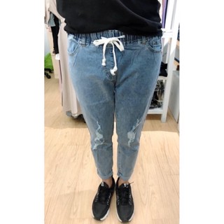 ❤️韓版顯瘦刷破彈性男友褲，女牛仔褲