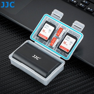JJC 2合1相機電池保護盒帶記憶卡槽 用於NP-W126 S NP-FW50 550 LP-E6 N LP-E17 等