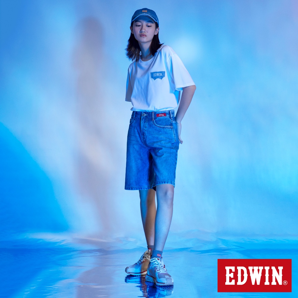 EDWIN 再生系列 CORE小LOGO短袖T恤(白色)-中性款