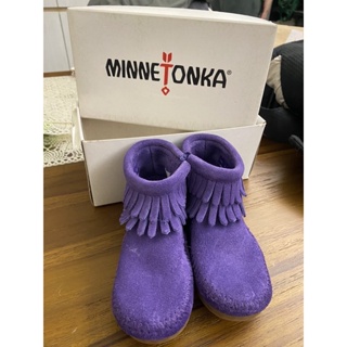 Minnetonka 女童 流蘇靴 紫 六號 只穿一次 近全新