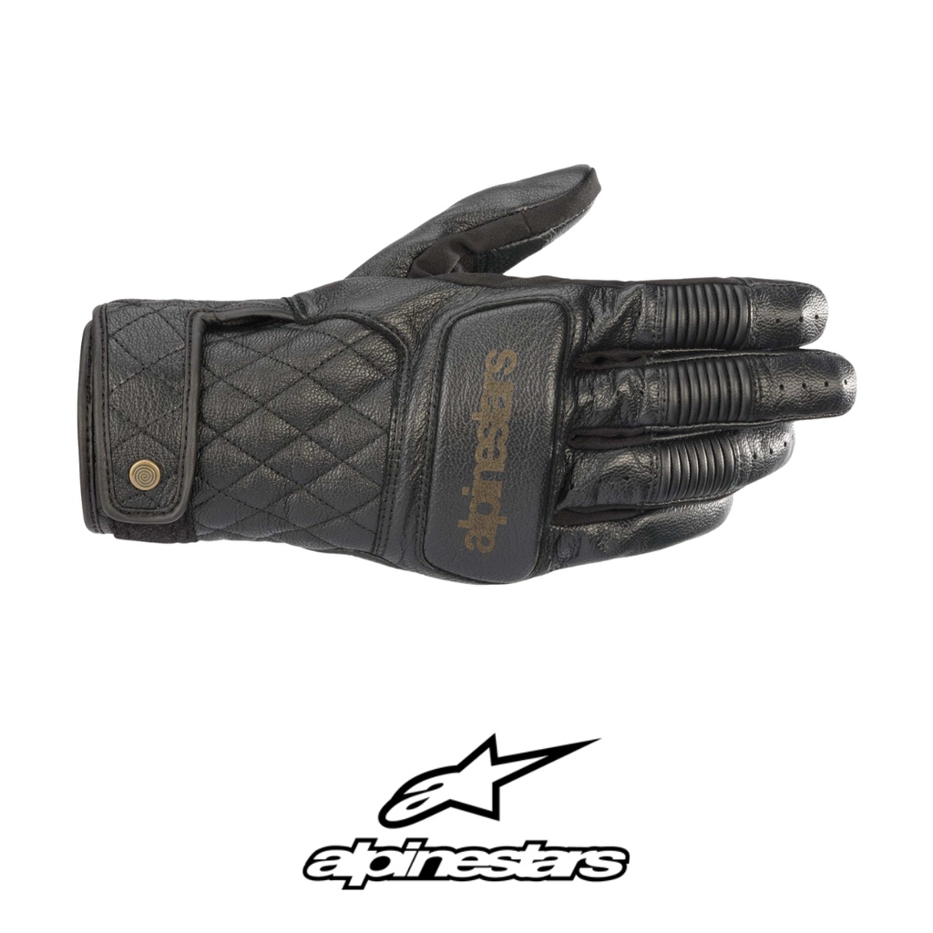 ALPINESTARS BRASS LEATHER GLOVES 黑 山羊皮 復古手套 短手套 觸控