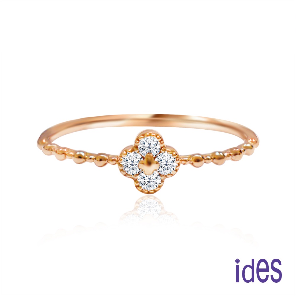 ides愛蒂思鑽石 日母親節送禮 系輕珠寶14K玫瑰金系列鑽石戒指/幸福