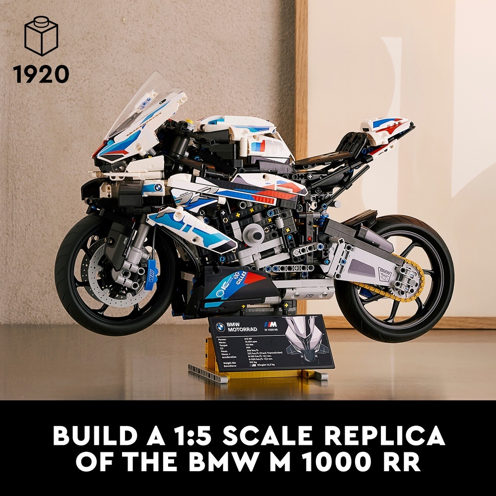 【兼容樂高】1920PCS 寶馬 機車 M1000RR 重機 模型 LEGO 科技 積木 益智拼裝 男孩 玩具 兒童 生