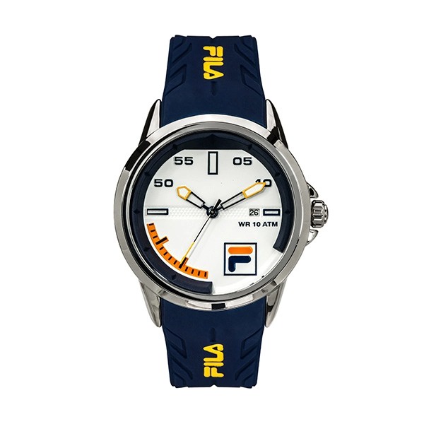 【FILA 斐樂】賽車風格經典設計腕錶-藍 38-170-002
