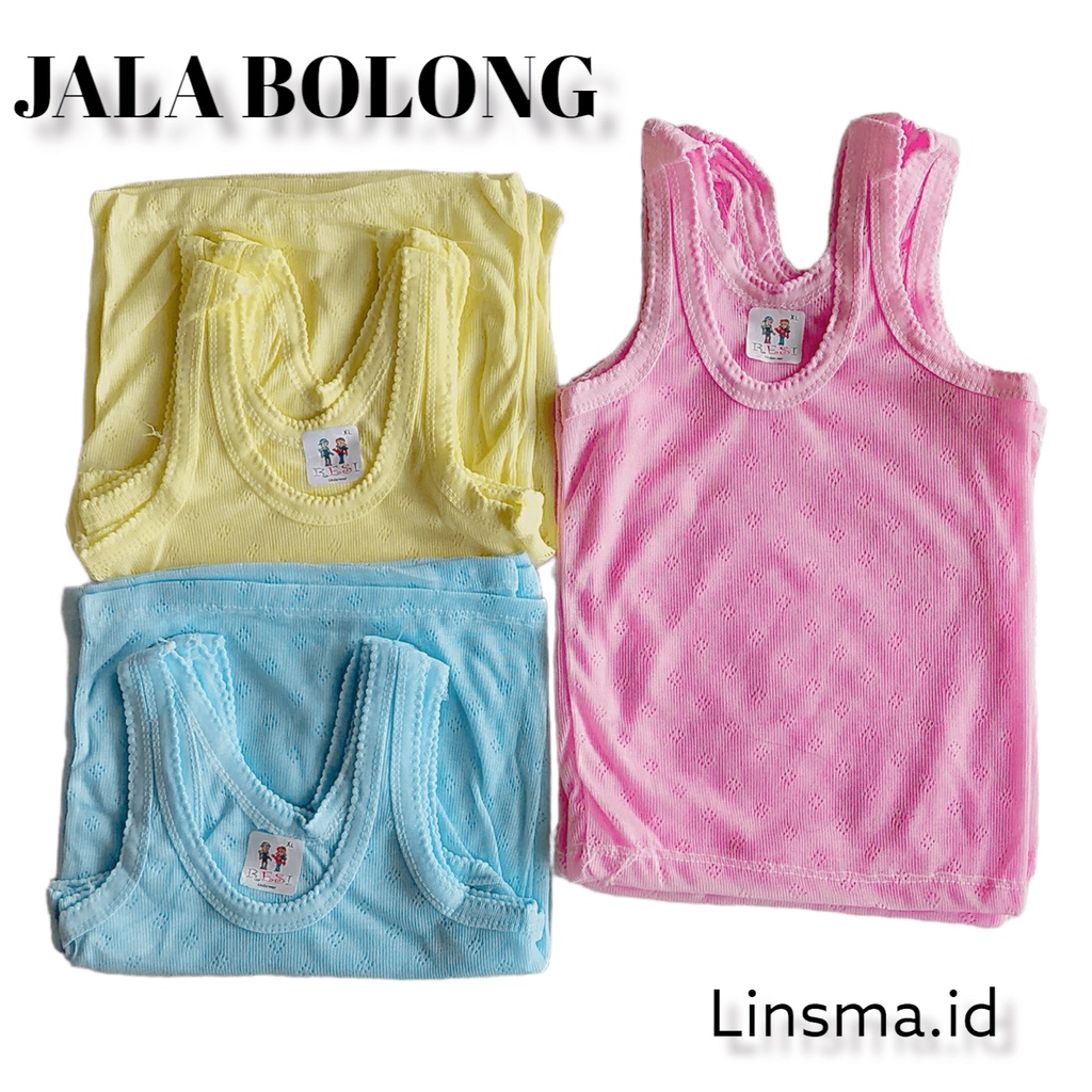 12 件裝兒童背心配 Jala Bolong Diana T 恤,嬰兒學步色
