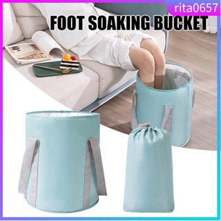Foldable Foot Soaking Bucket Portable Bath Bag Wash Basin Bu