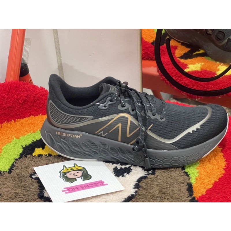 oh shose 👟 折 NEW BALANCE 慢跑鞋 NB1080 頂級跑鞋 2E楦 全黑金 男 M1080V12