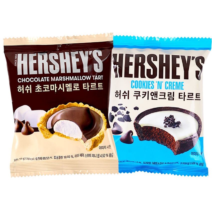 現貨+預購)HERSHEY'S 好時 巧克力棉花糖塔 巧克力奶油餅乾塔 蛋塔 蛋撻  巧克力派 38g 韓國