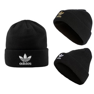 Adidas Originals 愛迪達三葉草 電繡徽章 毛帽 黑色 針織帽 (金標/白標) 均碼 保暖禦寒