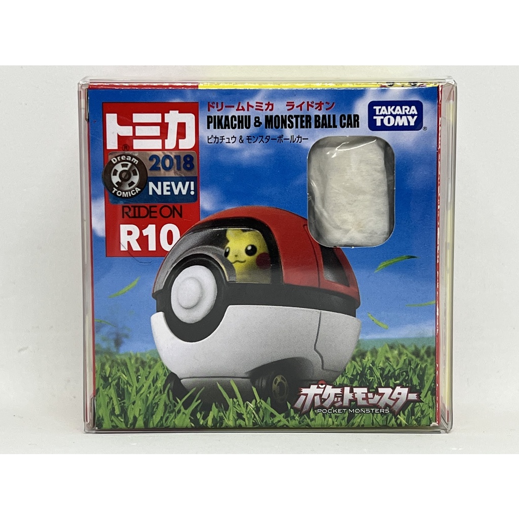 ～阿元～ Tomica R10 Pikachu &amp; Monster Ball Car 新車貼 多美小汽車 贈收納膠盒