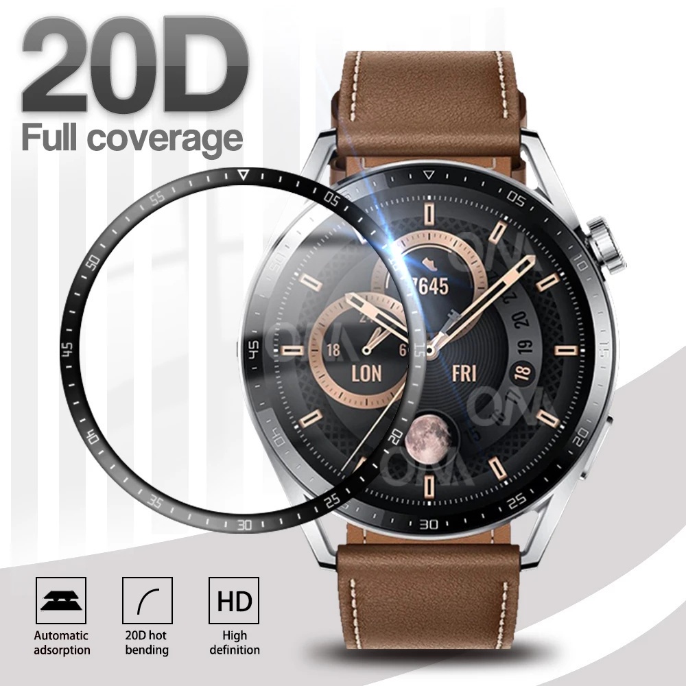 華為 Watch GT 3 42mm 46mm 全曲面高清透明軟 PMMA 纖維屏幕保護膜智能手錶全覆蓋防刮膜