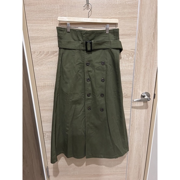 niko and帥氣軍綠色的牛仔裙4號的尺寸有口袋