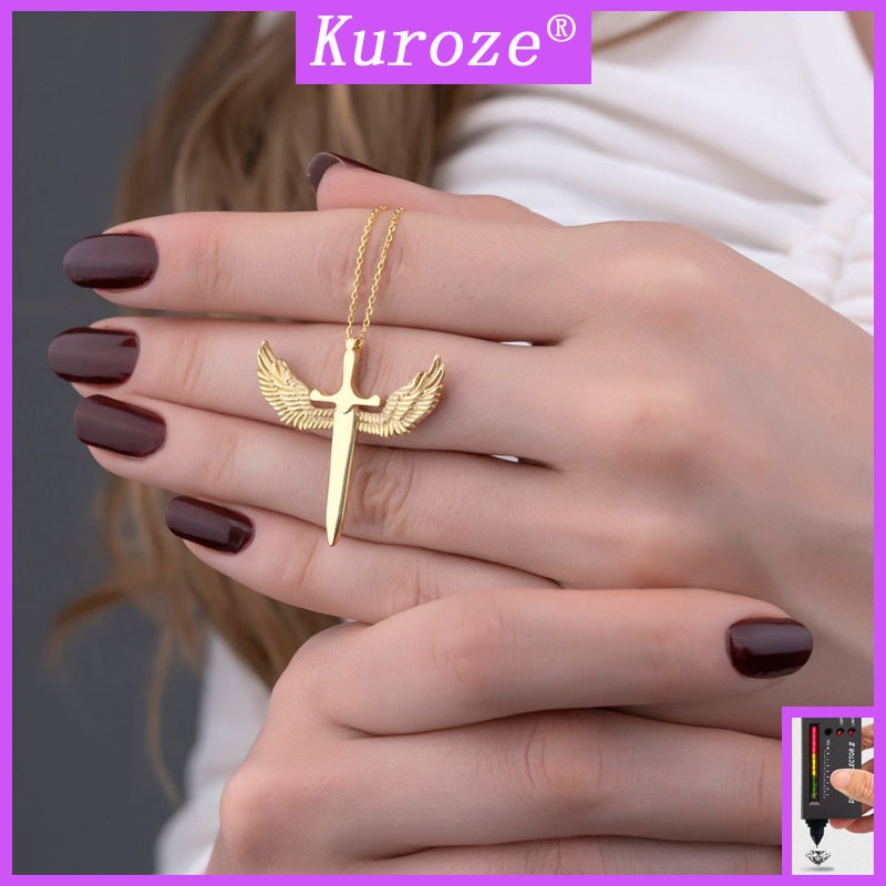 飛翔的翅膀項鍊歐美基督教十字架天使翅膀戒指套裝