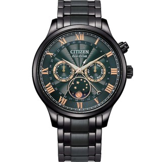 CITIZEN 星辰 GENT'S 光動能黑鋼男錶 月相錶 42mm 4款可選 (AP1055-87X)