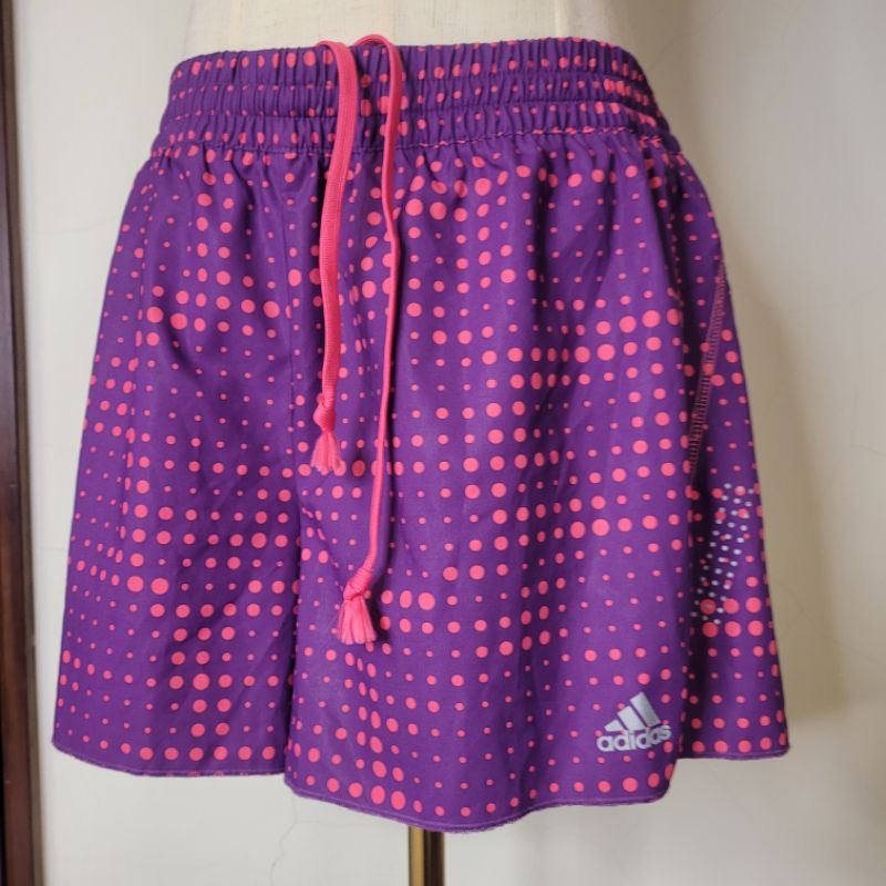 愛迪達紫桃點點可愛運動短褲裙
