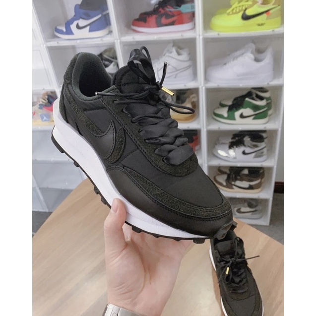 Nike sacai x LDWaffle 'White Nylon' 黑/男女款/BV0073 002