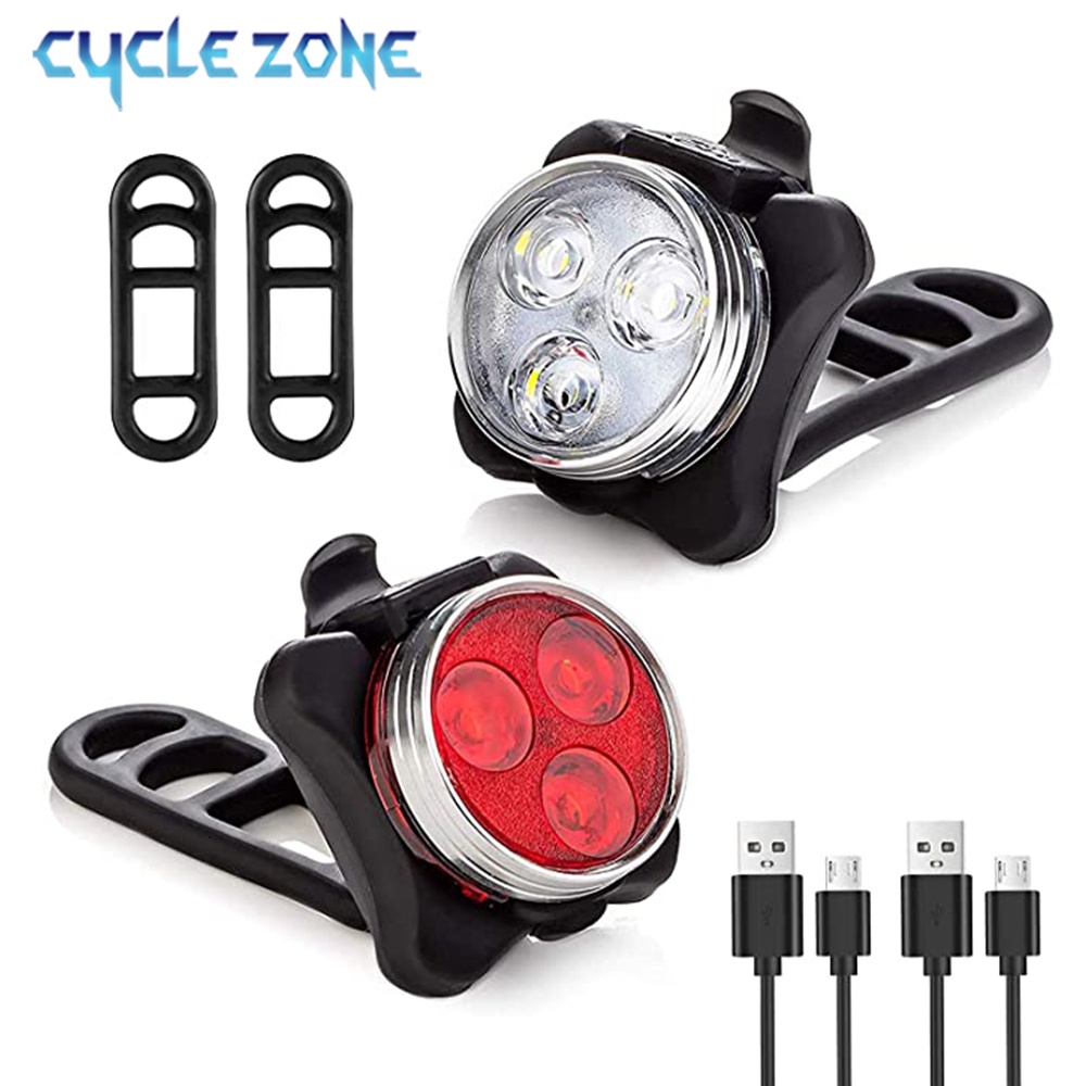 3 Led 自行車尾燈帶 USB 可充電自行車尾夾燈自行車燈 Luz Bicicleta 自行車配件