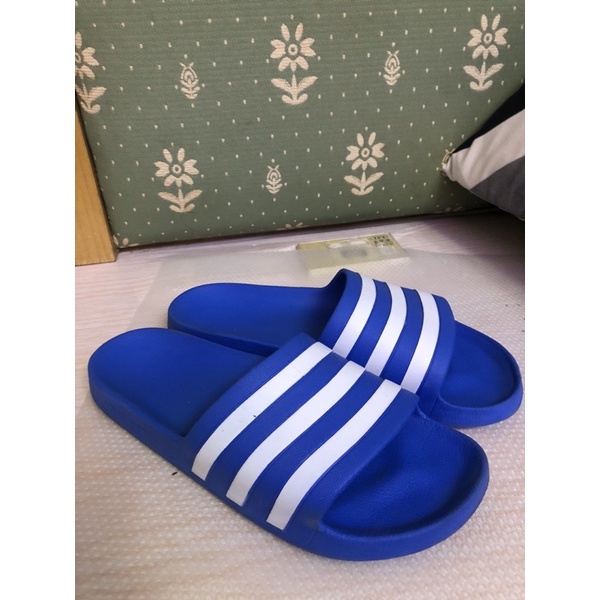 藍色愛迪達拖鞋，二手商品出清Uk:10 長：29公分