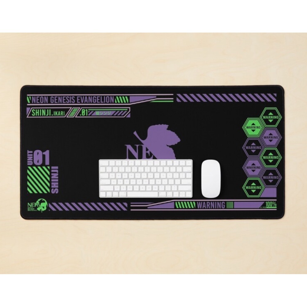 新世紀福音戰士 Shinji 主題鼠標墊公司個性化遊戲鍵盤墊適用於遊戲桌配件鼠標墊