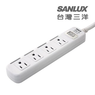 SANLUX臺灣三洋 防塵蓋轉接延長電源線 3孔4座1切1.8M (SYPW-W341DA)