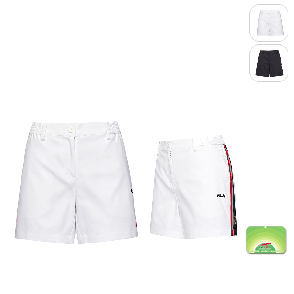【FILA】女性 平織短褲-白色 5SHW-1719-WT