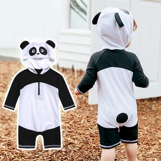 Bbb INS設計男童速乾防曬衝浪服兒童熊貓主題泳衣