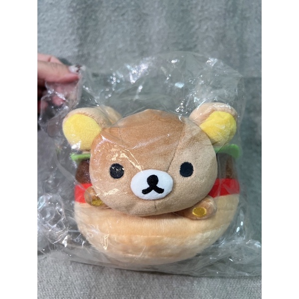 日本景品拉拉熊漢堡系列鬆弛熊娃娃