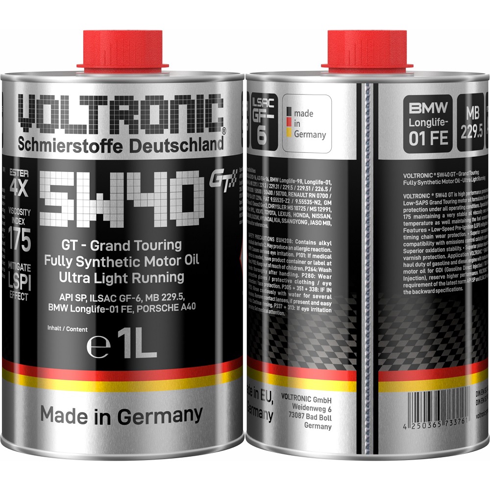 油槍滑掉-免運德國摩德 VOLTRONIC® 5W40 GT全合成機油 APISP ILSAC GF6 台灣總代理公司貨