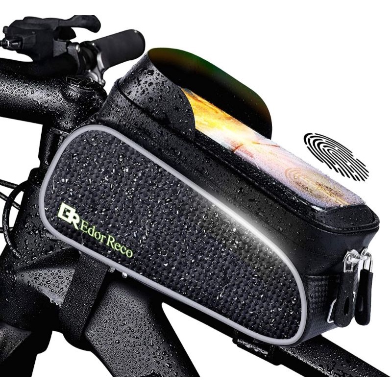 (全新現貨)EdorReco自行車上管馬鞍包手機支架袋防水框架 bike phone front frame bag