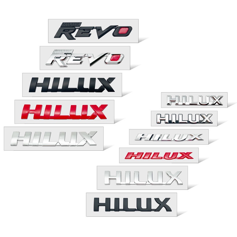 3d ABS 塑料 HILUX 標誌汽車字母貼紙、後備箱貼花、徽章標誌汽車造型配件適用於豐田 HILUX