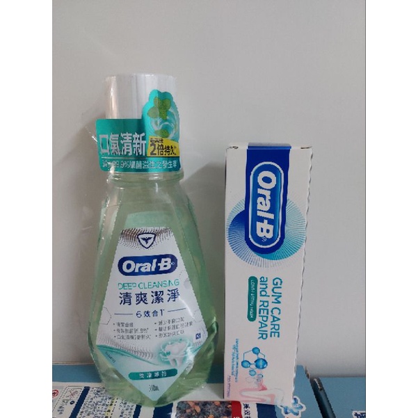 Oral-B 歐樂B 6效合1 清爽潔淨漱口水 勁涼薄荷 500ML 牙齦護理牙膏