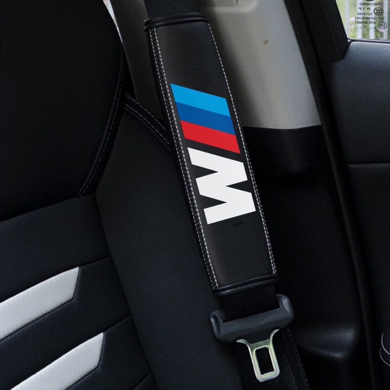 BMW 汽車配件安全帶 PU 皮革安全肩套透氣保護墊適用於寶馬 E46 E90 E60 F10 E39 E92 G30