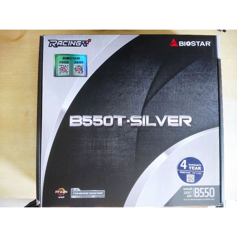 【近全新】BIOSTAR 映泰 B550T-SILVER 主機板 AMD B550 ITX AM4
